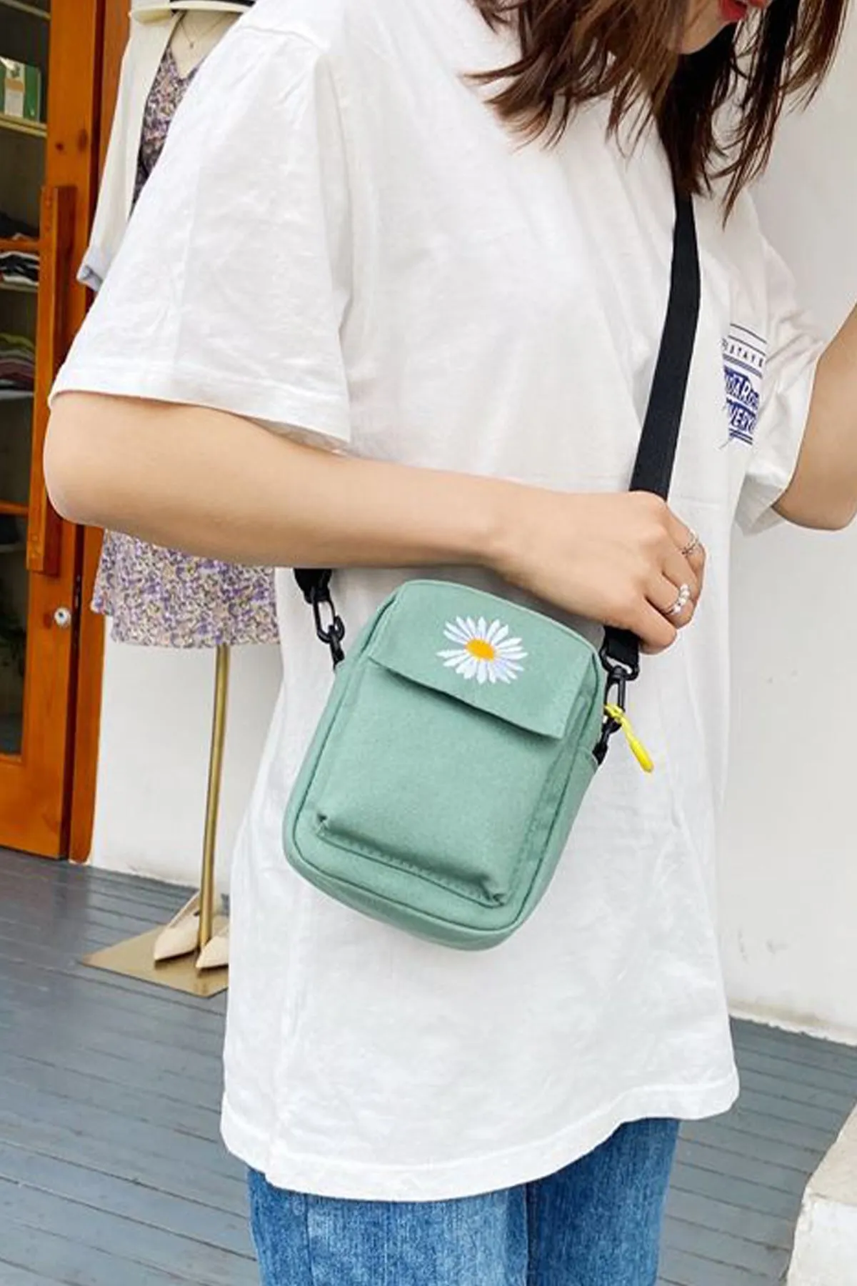 Grey Mini Canvas Bag - A23 - WHB0045