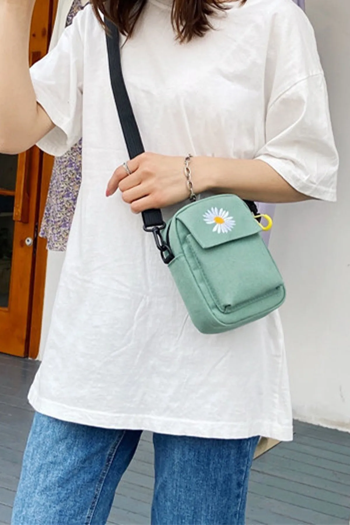 Grey Mini Canvas Bag - A23 - WHB0045
