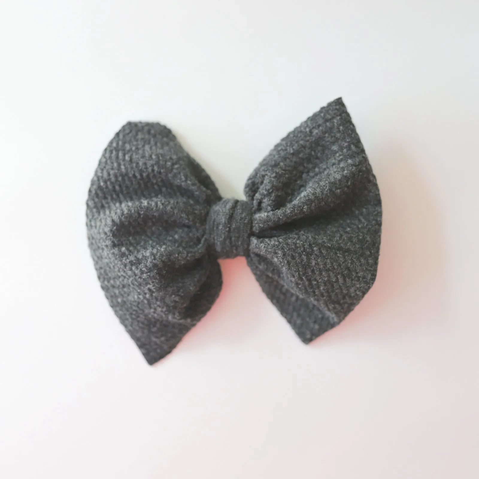 Grey Sweater Big   Skinny Bow