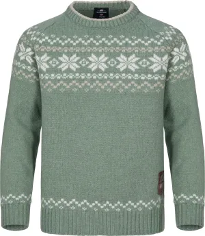 Gridarmor Kids&#x27; Snøkrystall Round Neck Ullgenser Green/White/Beige | Buy Gridarmor Kids&#x27; Snøkrystall Round Neck Ullgenser Green/White/Beige here | Outnorth