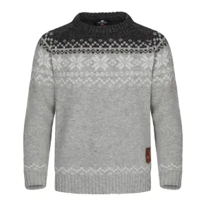 Gridarmor Kids&#x27; Snøkrystall Round Neck Ullgenser Light Grey/Dark Grey/White | Buy Gridarmor Kids&#x27; Snøkrystall Round Neck Ullgenser Light Grey/Dark Grey/White here | Outnorth