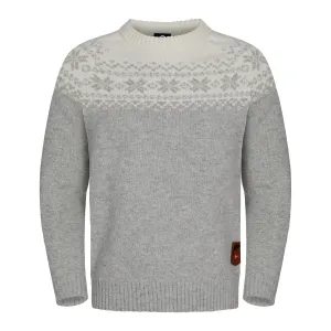 Gridarmor Men&#x27;s Snøkrystall Round Neck Ullgenser Light Grey/White | Buy Gridarmor Men&#x27;s Snøkrystall Round Neck Ullgenser Light Grey/White here | Outnorth