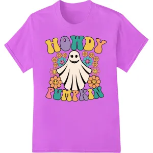 Groovy Ghost: Colorful Halloween DTF Print Heat Transfer