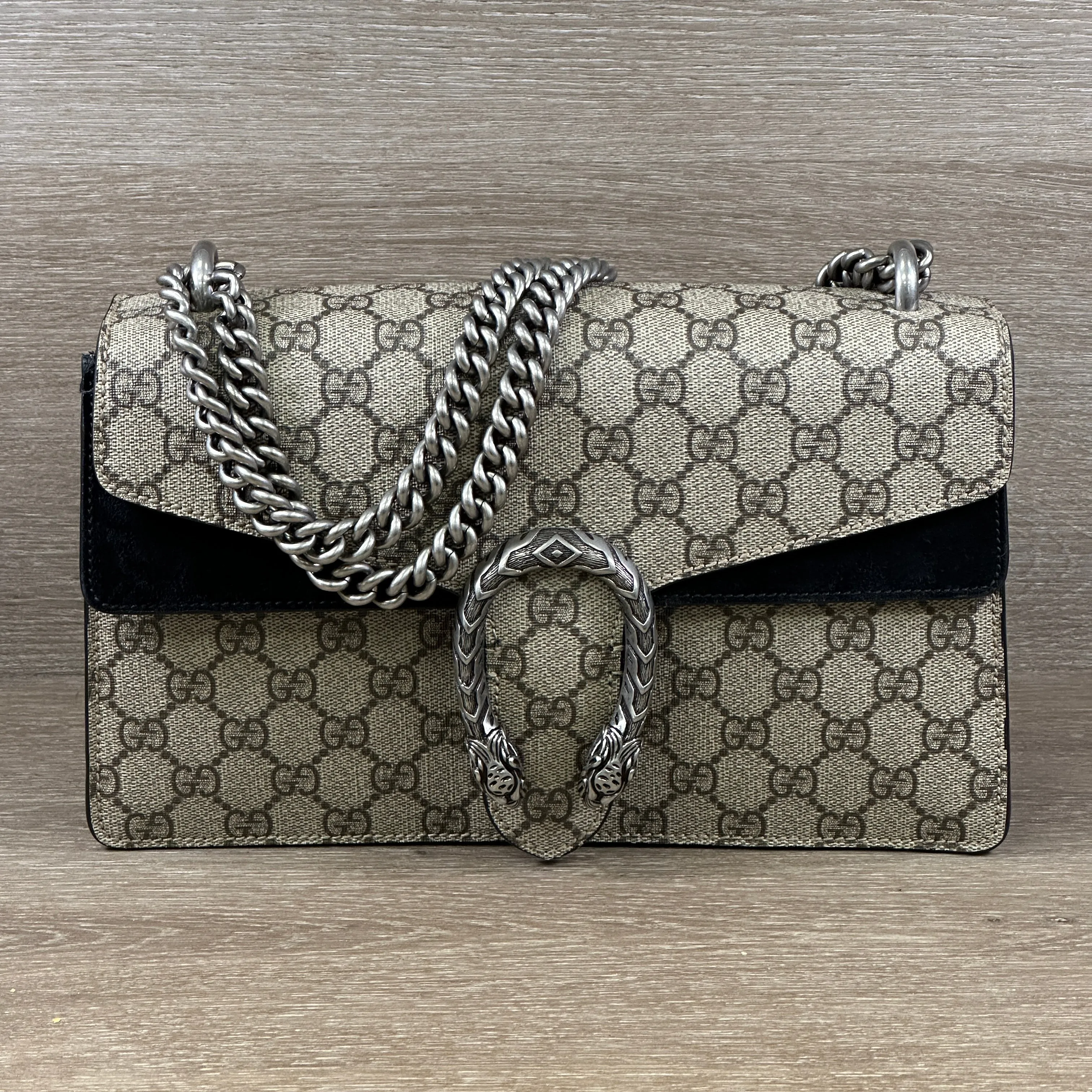 Gucci DIonysus GG Monogram Supreme Canvas (Small) - Black