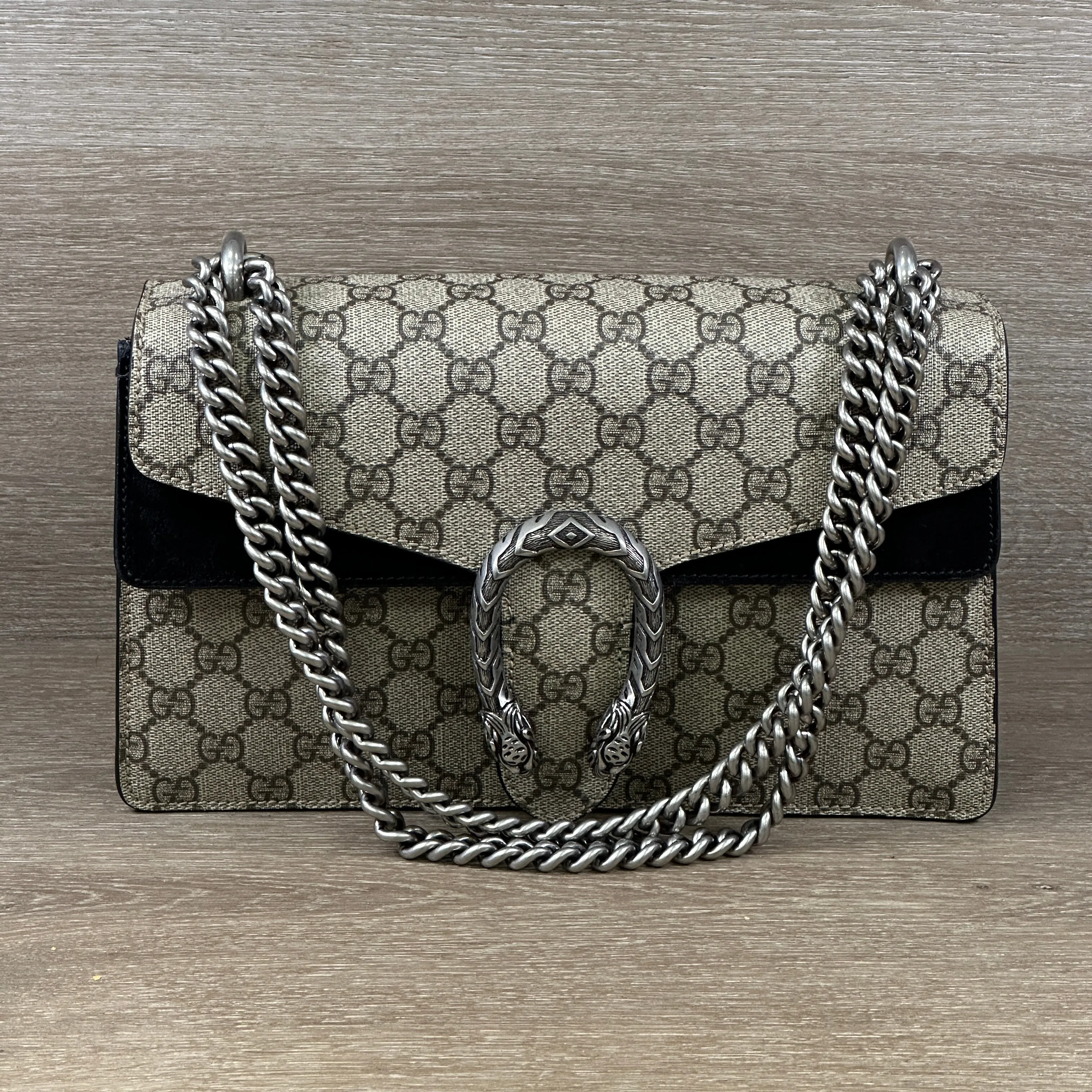 Gucci DIonysus GG Monogram Supreme Canvas (Small) - Black