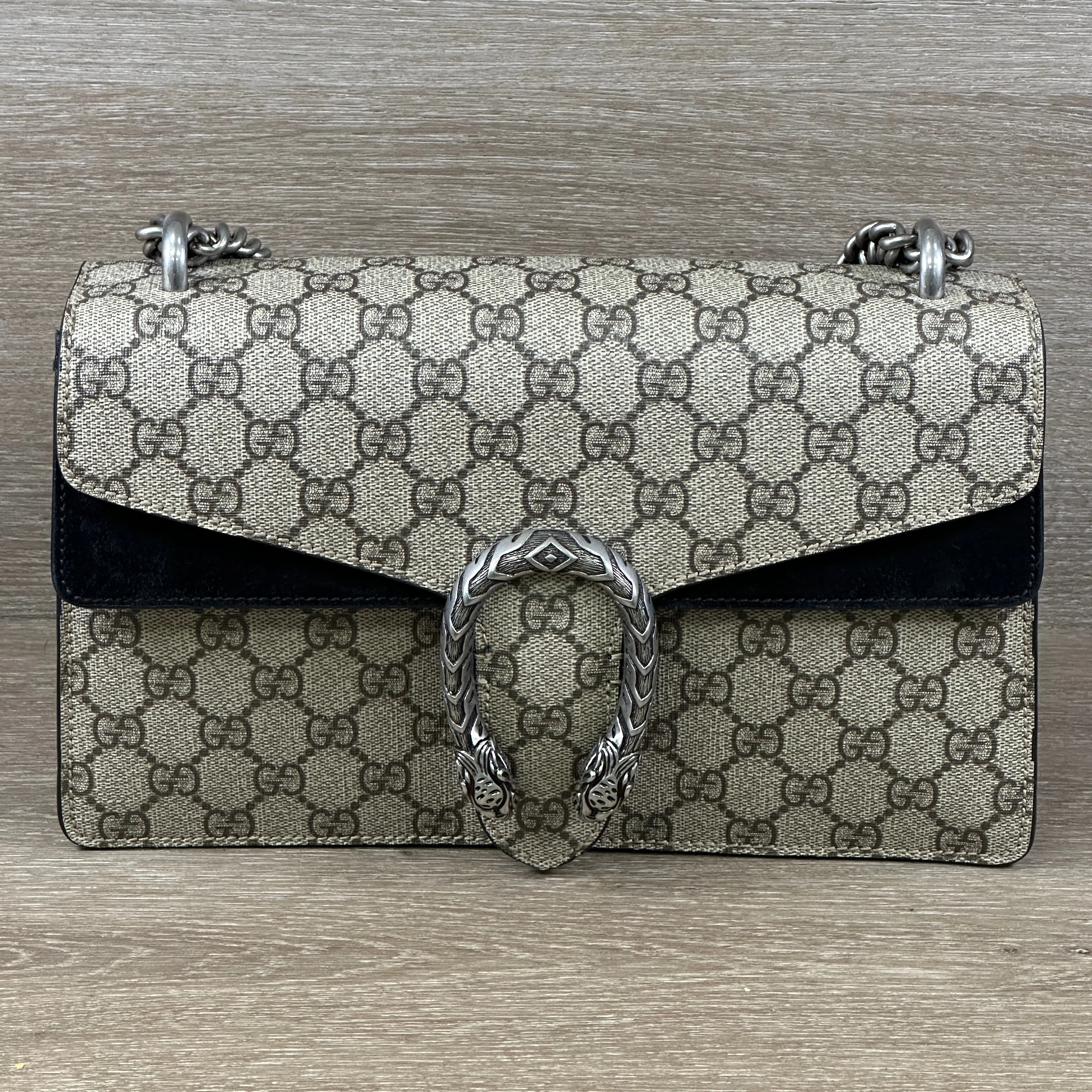 Gucci DIonysus GG Monogram Supreme Canvas (Small) - Black