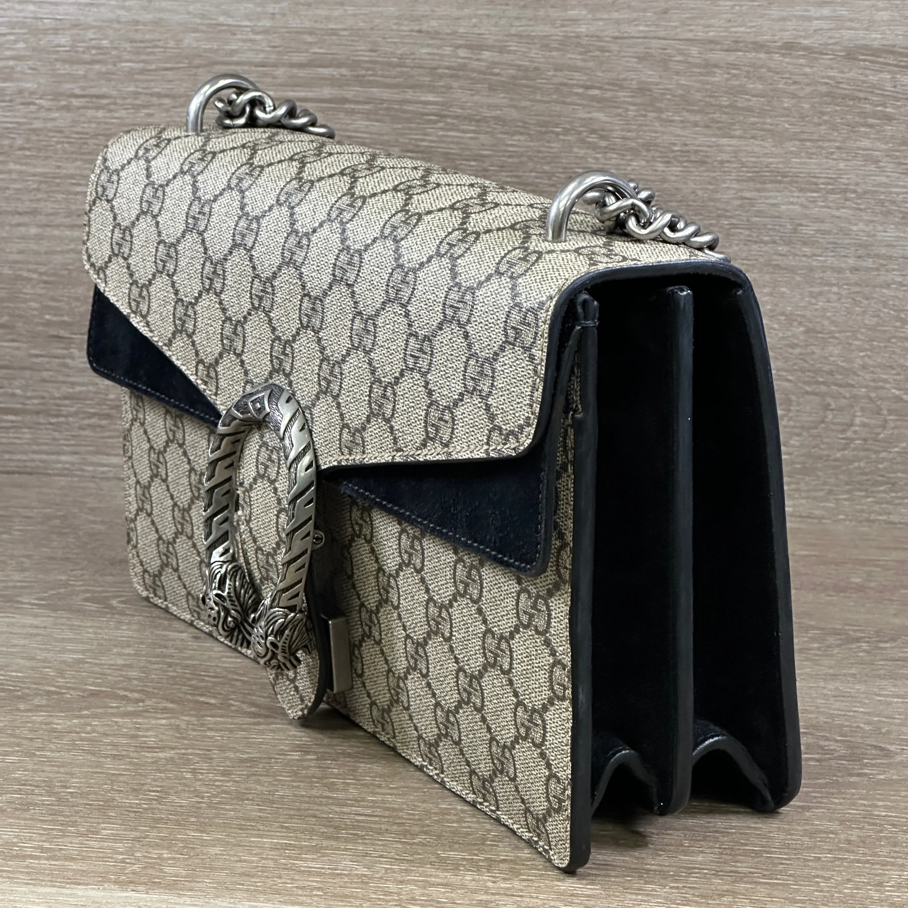 Gucci DIonysus GG Monogram Supreme Canvas (Small) - Black
