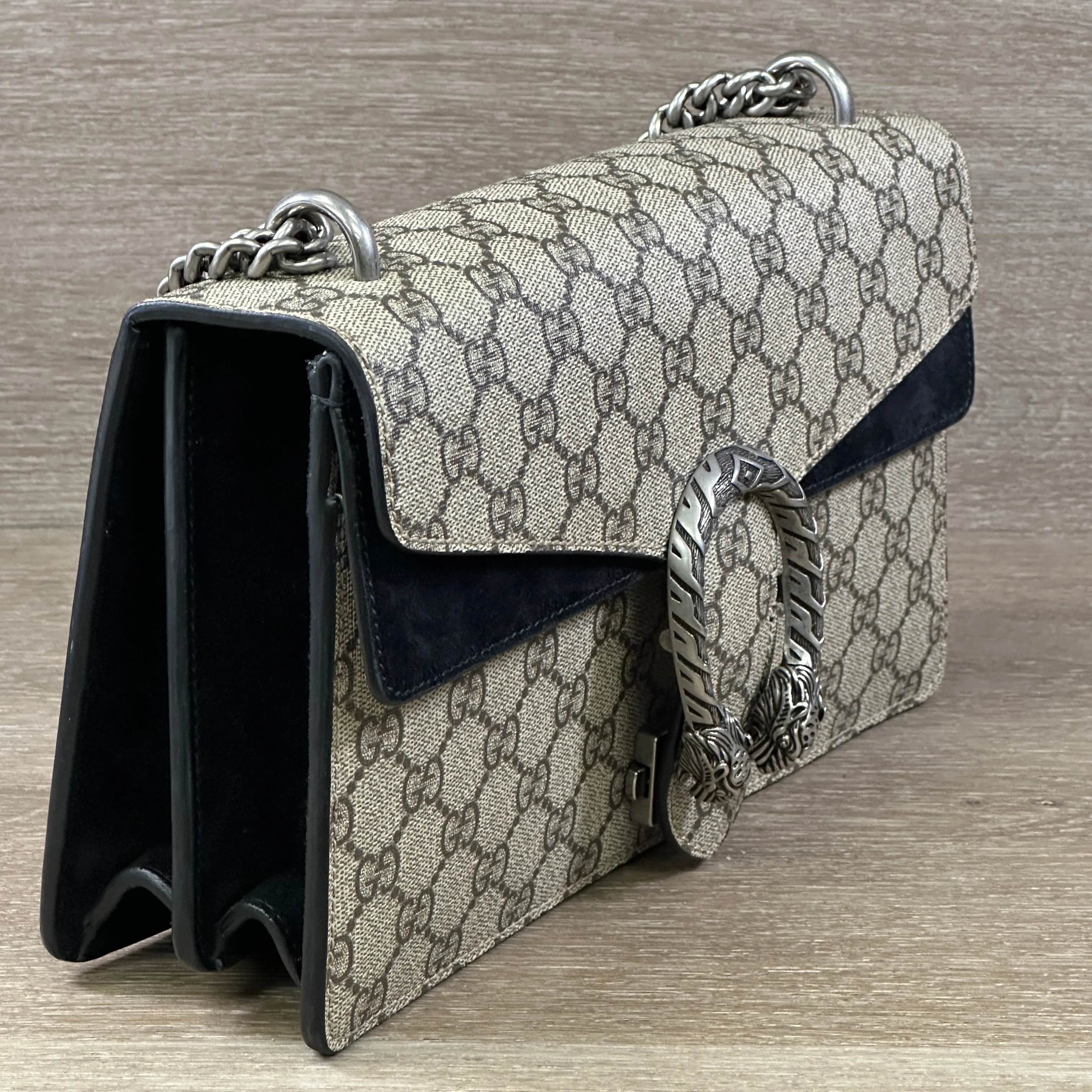 Gucci DIonysus GG Monogram Supreme Canvas (Small) - Black