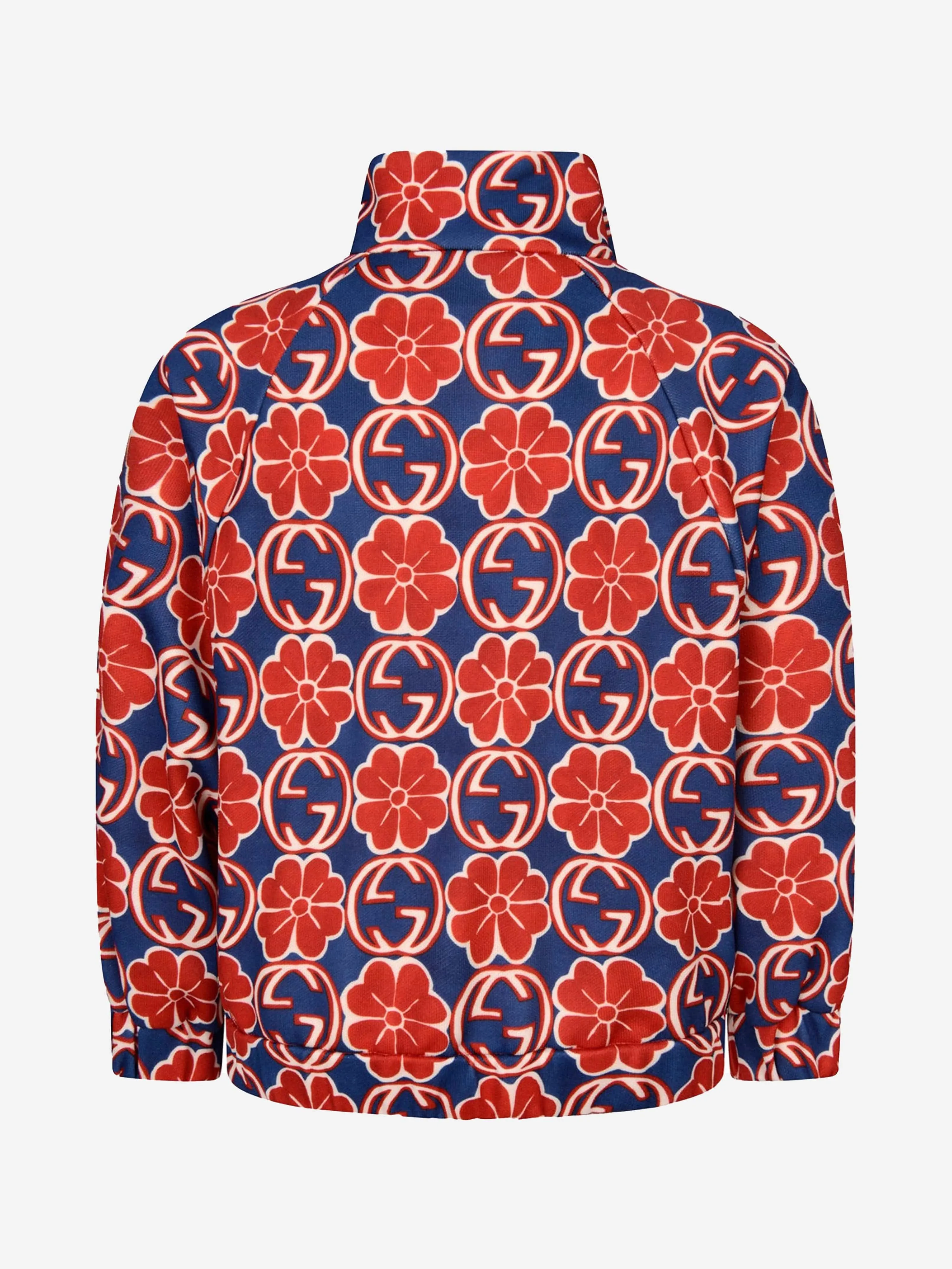 GUCCI Girls and Red Technical Jersey Zip Up Top