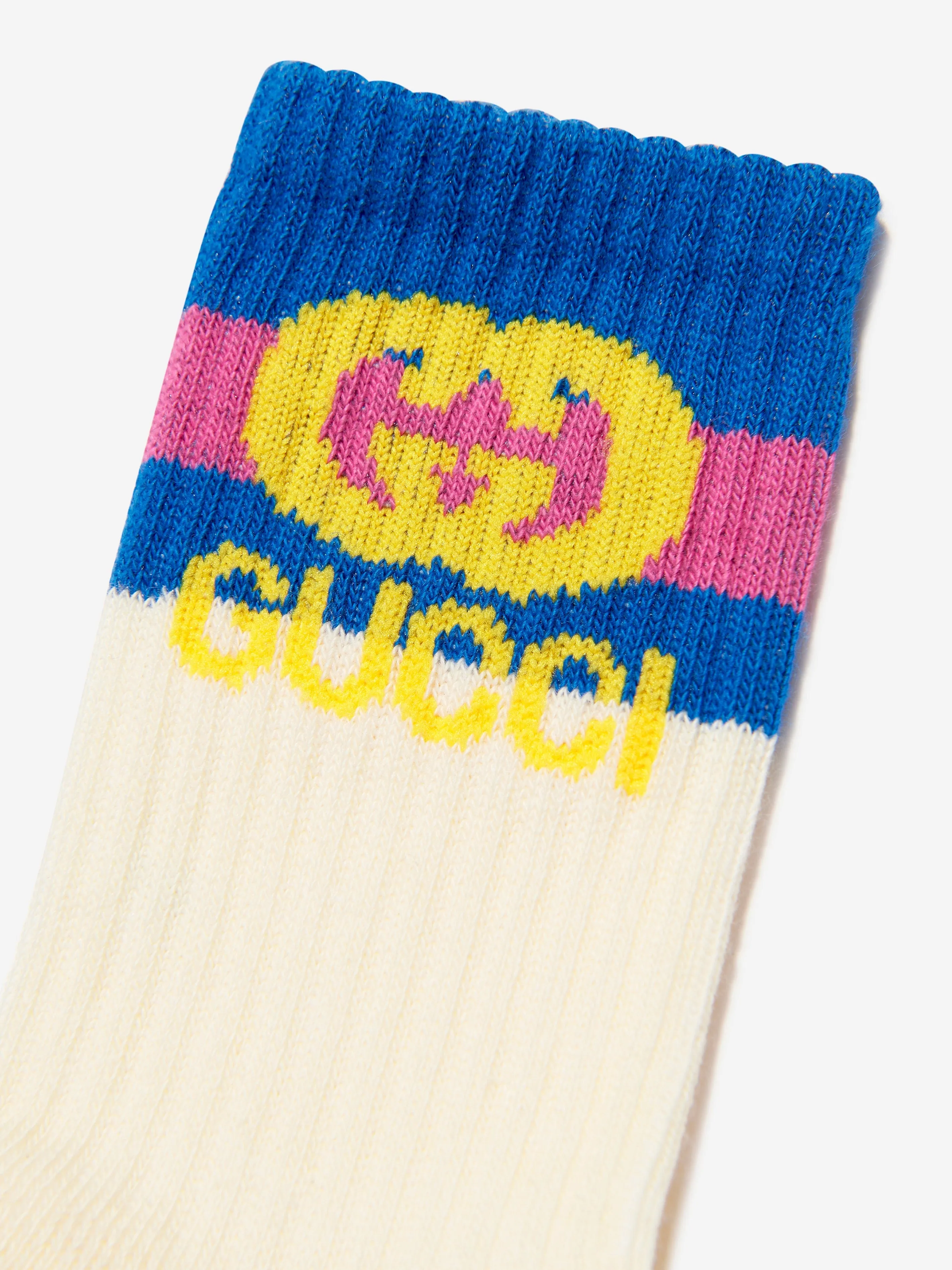 Gucci Kids GG Logo Socks in Cream