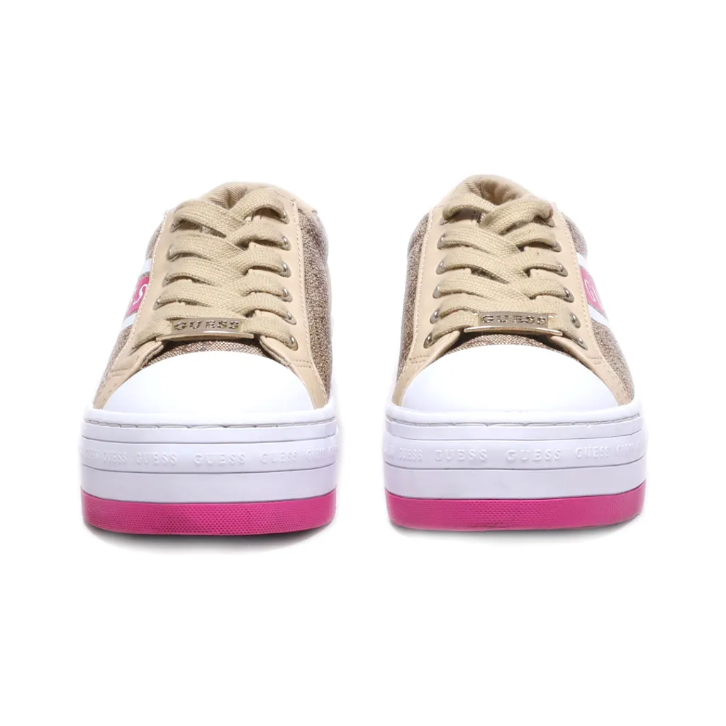 Guess Barona Active Low-Top Sneakers Leather Beige Colour For Women