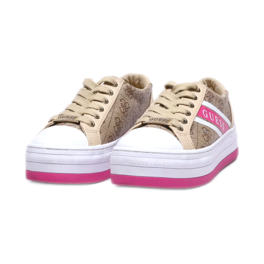Guess Barona Active Low-Top Sneakers Leather Beige Colour For Women