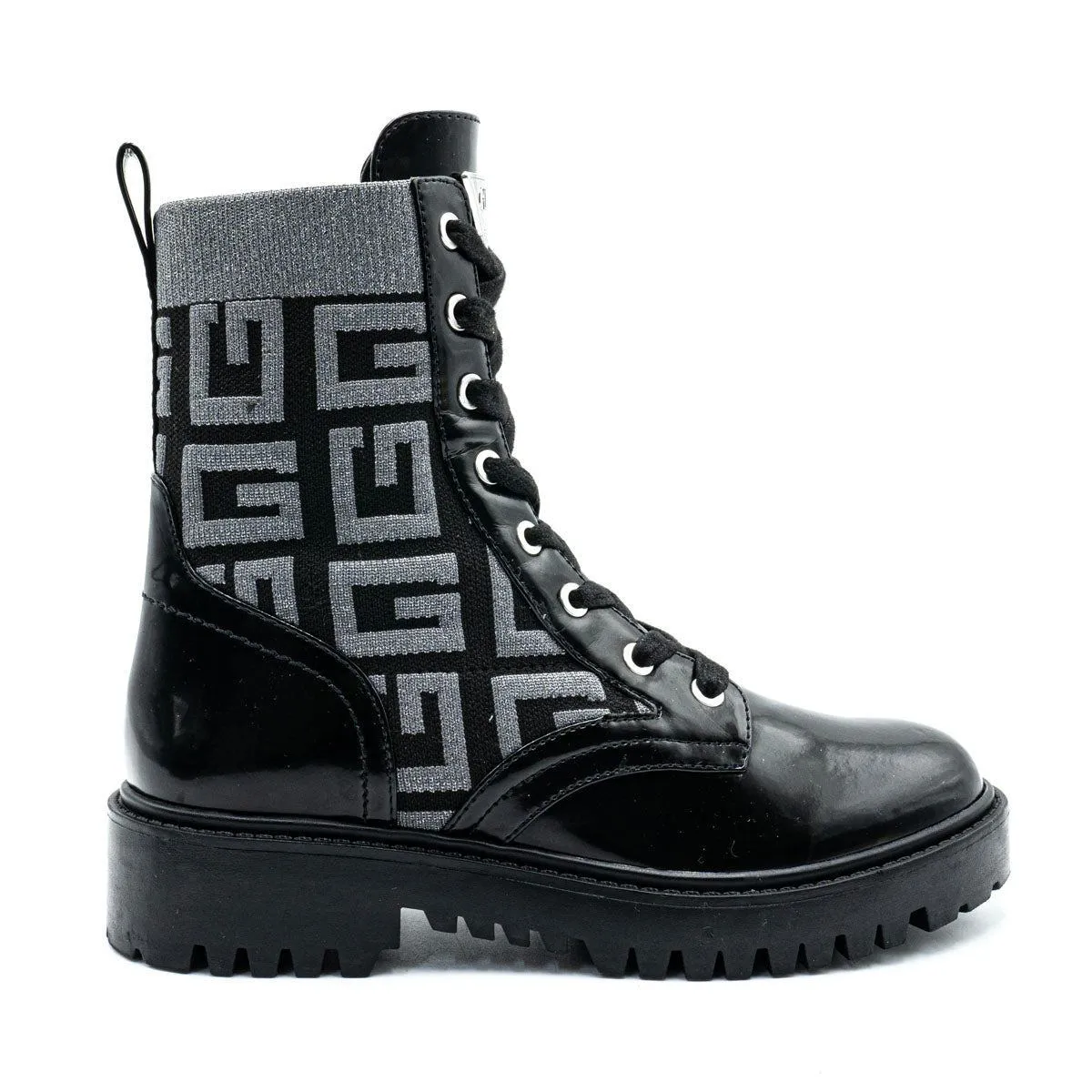 Guess Platform High Boots Fabric Black Colour For Women
