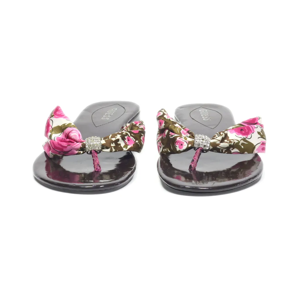 Guess Slippers Fabric Pink Colour For Women