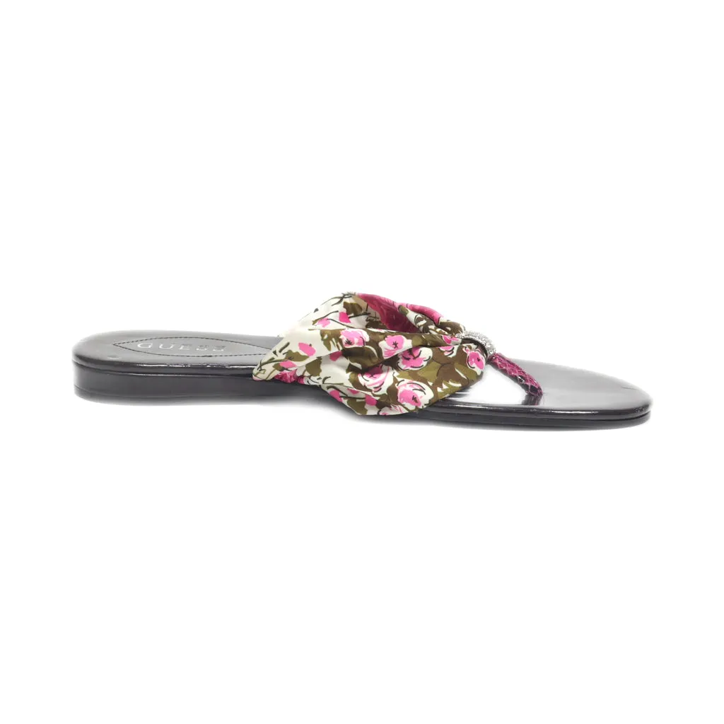 Guess Slippers Fabric Pink Colour For Women