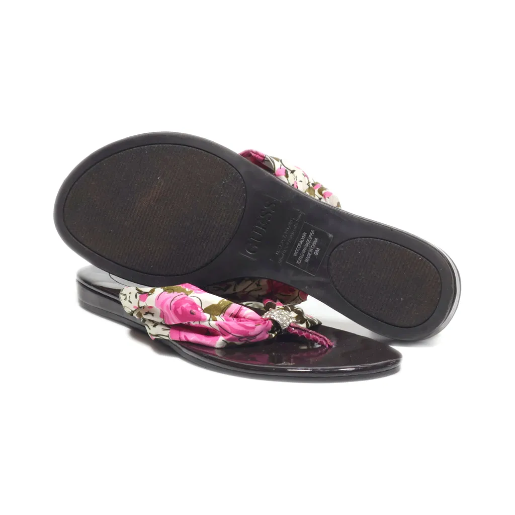 Guess Slippers Fabric Pink Colour For Women