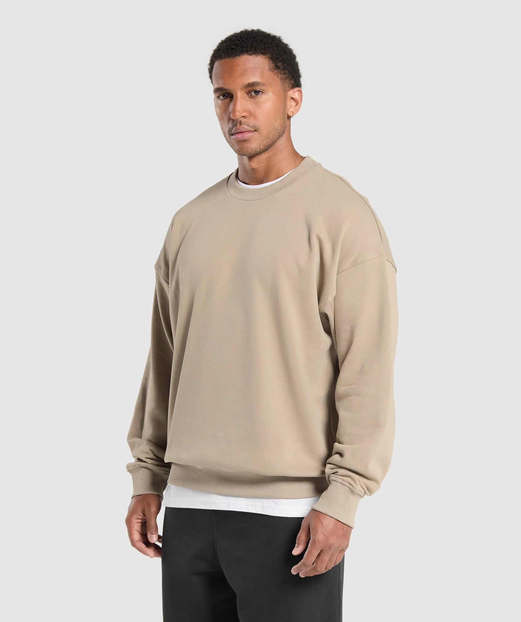 Gymshark Rest Day Essentials Crew - Sand Brown