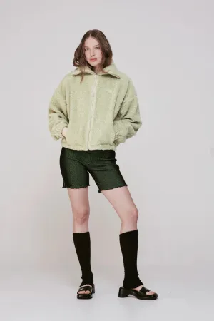 Habitual Zip Through Fleece - Matcha