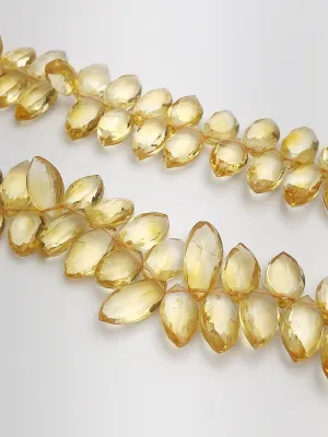 HALF OFF SALE - Citrine Faceted Gemstone Beads, Full Strand, Semi Precious Gemstone, 8"