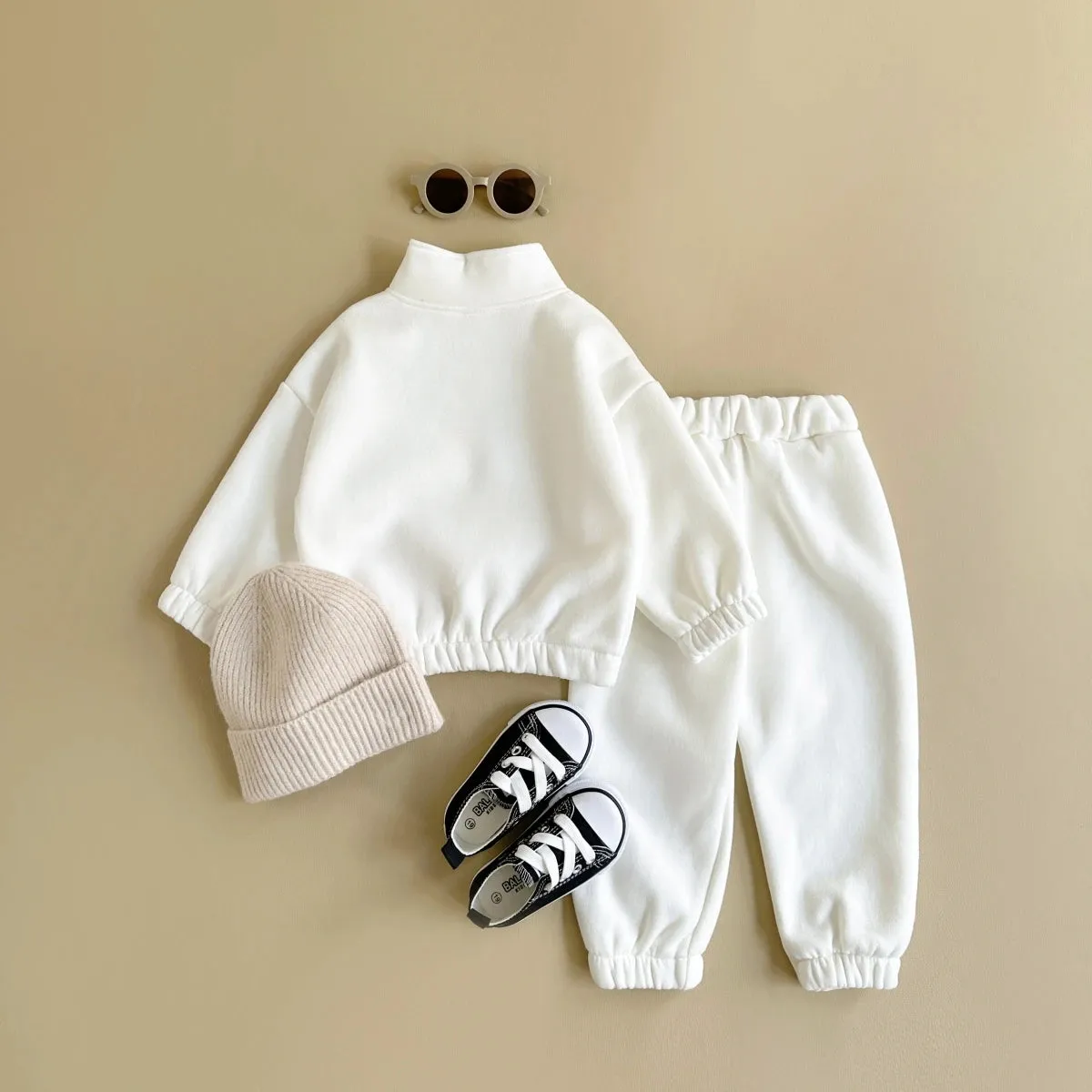 Half-Zip Fleece Jacket & Pants Set