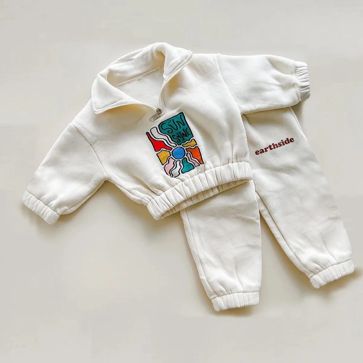 Half-Zip Fleece Jacket & Pants Set