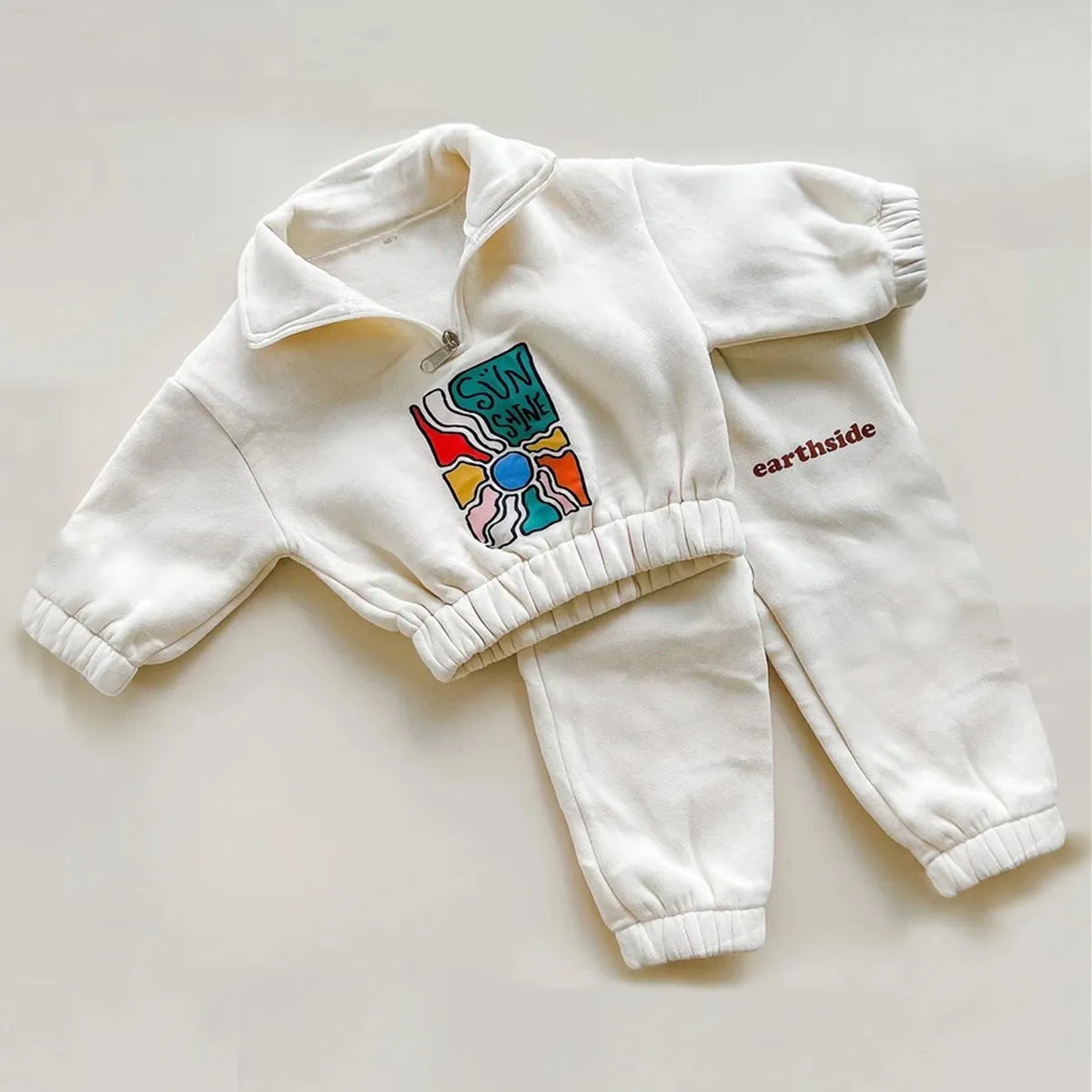Half-Zip Fleece Jacket & Pants Set