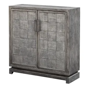 Hamadi Distressed Gray 2 Door Cabinet