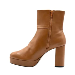 H&M Platform Ankle Boots Leather Brown Colour For Women