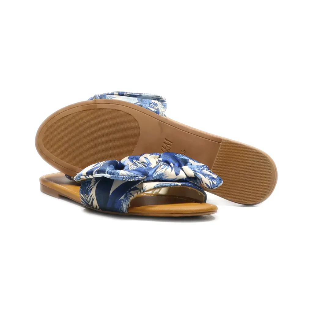 H&M Sliders Fabric Blue Colour For Women