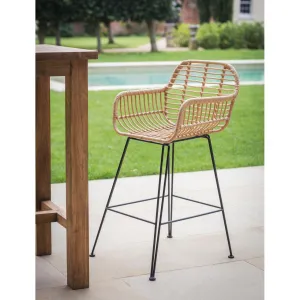 Hampstead Bar Stool with Arms - PE Bamboo