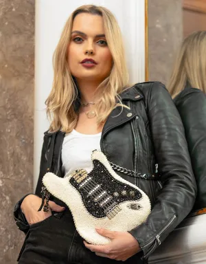 HandBag, Hand Beaded Fender Guitar - Style S002-413