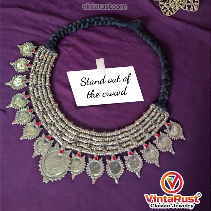 Handmade Gold Coins Chokers And Earrings with Jewelry Set