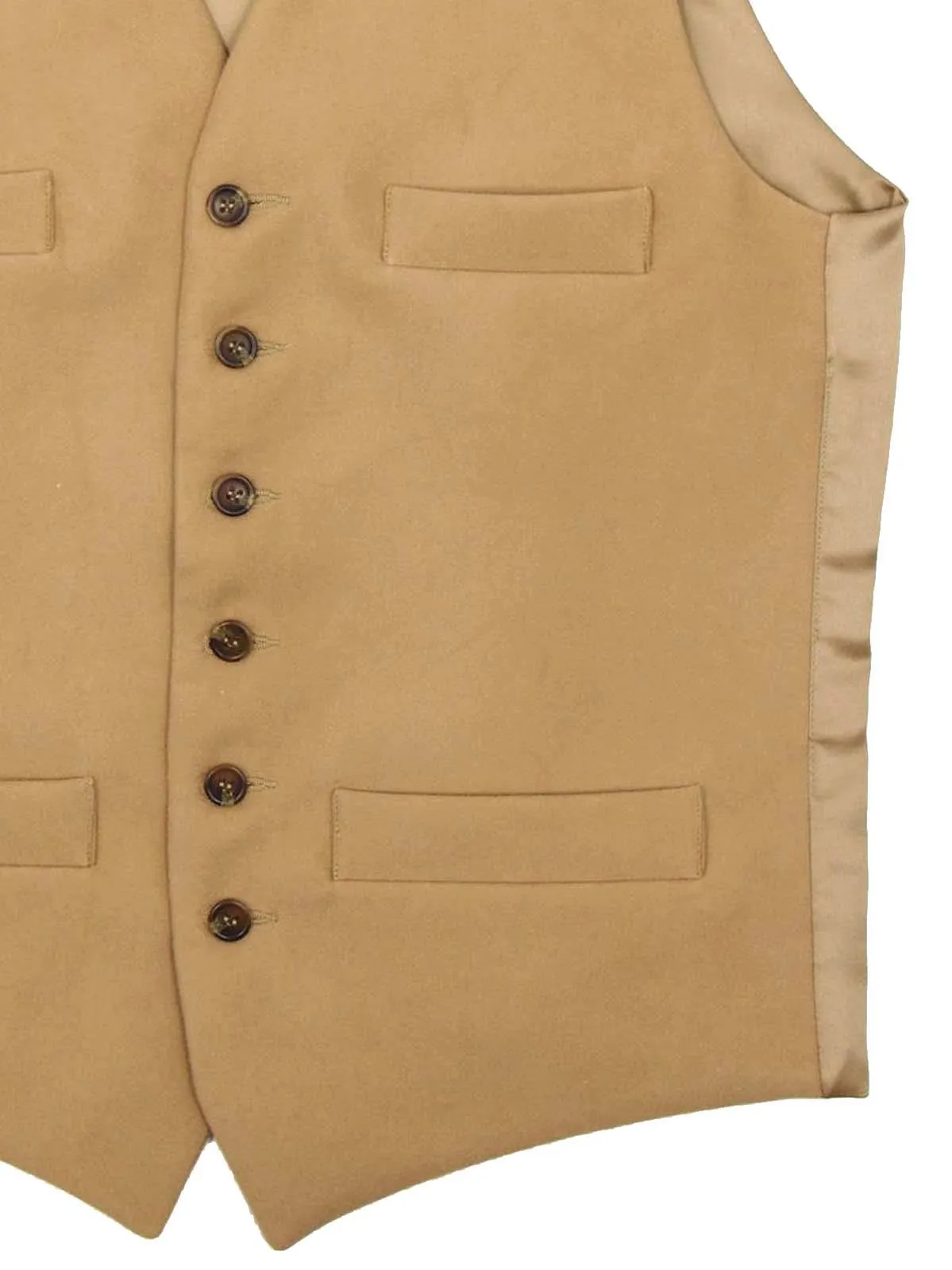 Handmade Moleskin Waistcoat in Camel Brown