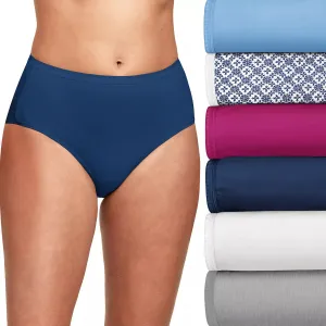 Hanes Women's Ultimate Panties Set of 6 Breathable Cotton Panties 40H6CC Hanes