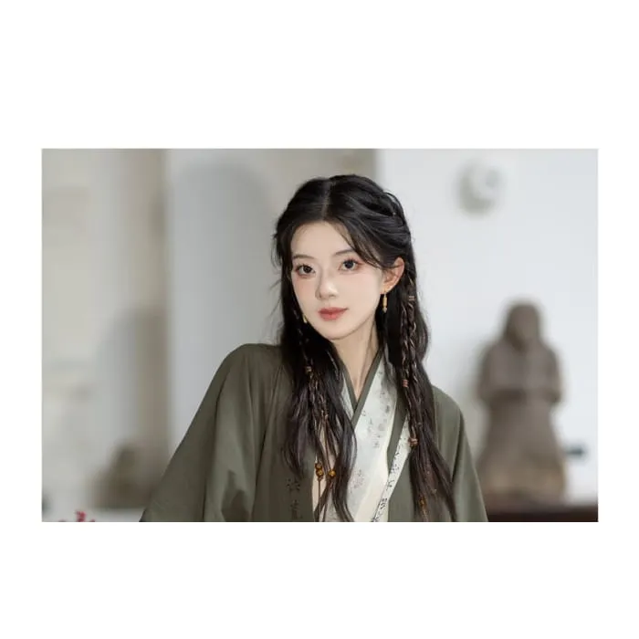 Hanfu Open Front Jacket / Open Front Top / Wide Leg Pants / Crossbody Bag / Set