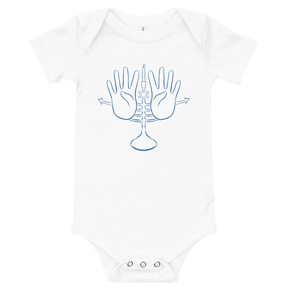 HANUKKAH (ASL) Baby Short Sleeve Onesie