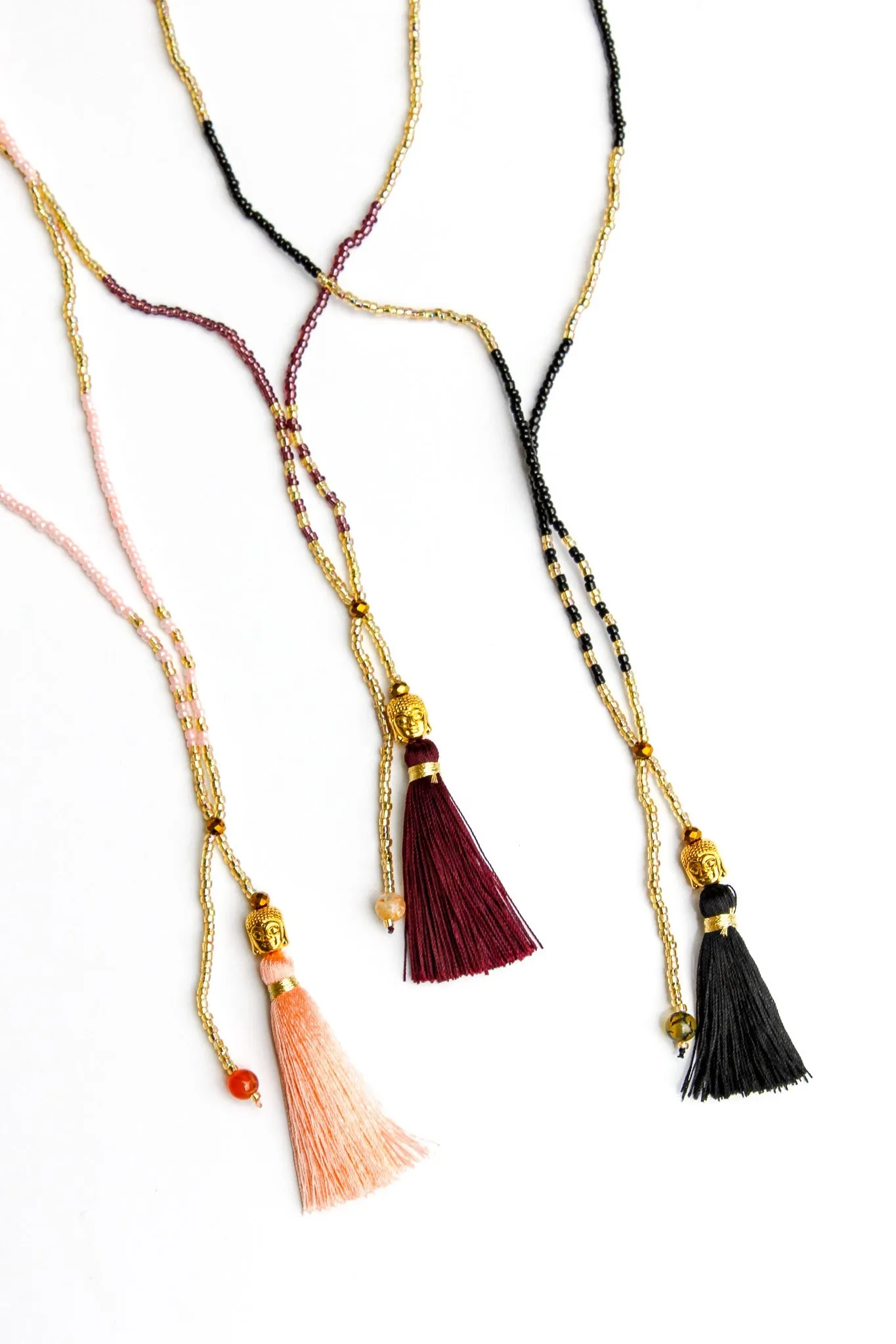 Happy Buddha Tassel Necklace
