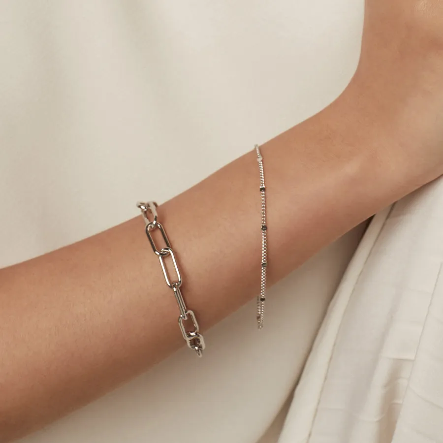 Harper XL Chain Silver Bracelet