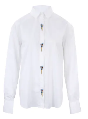 Hartwell Abigail Embroidered Pheasants Shirt
