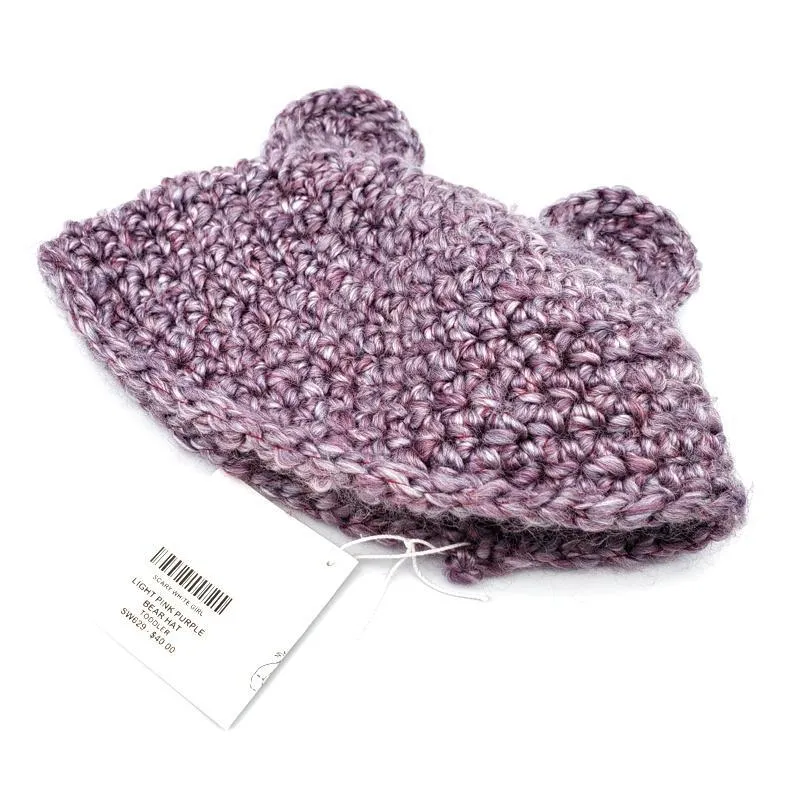 Hat - Toddler - Bear (Light Pink Purple) by Scary White Girl
