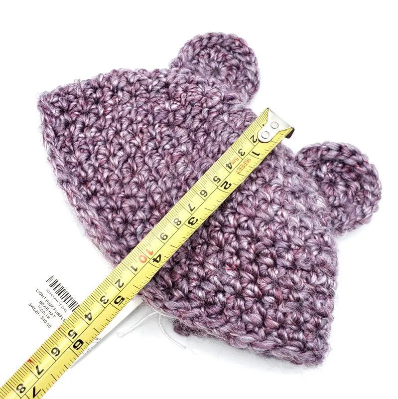 Hat - Toddler - Bear (Light Pink Purple) by Scary White Girl