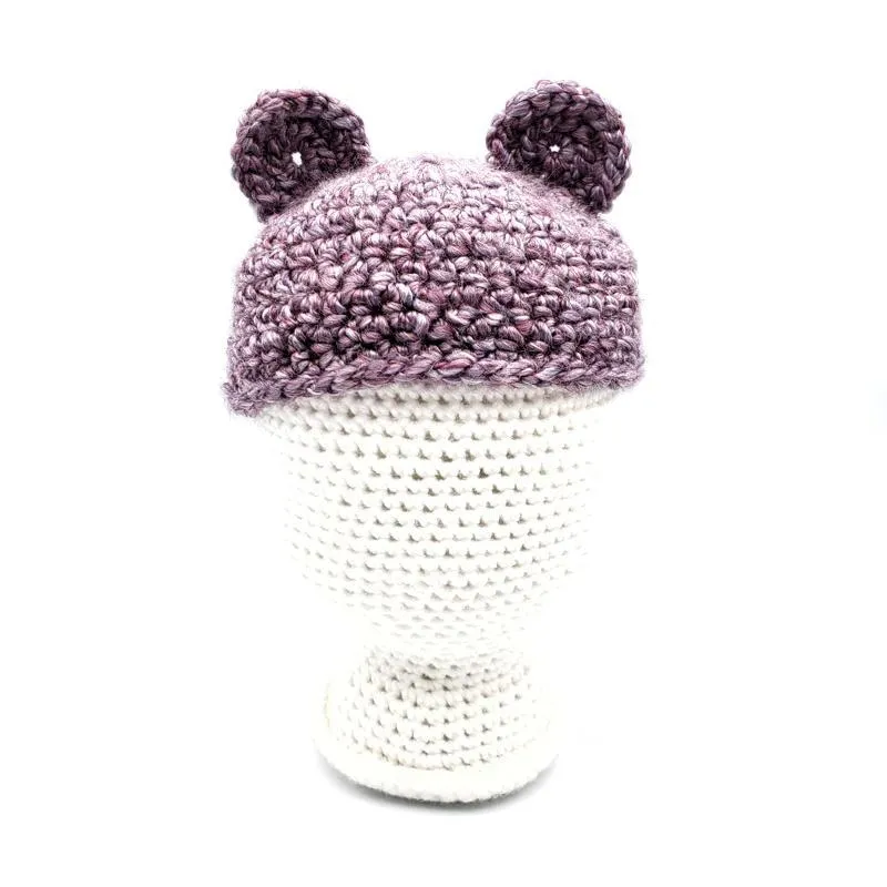 Hat - Toddler - Bear (Light Pink Purple) by Scary White Girl