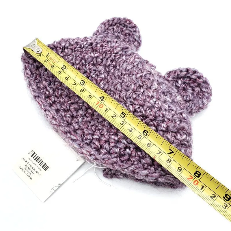 Hat - Toddler - Bear (Light Pink Purple) by Scary White Girl
