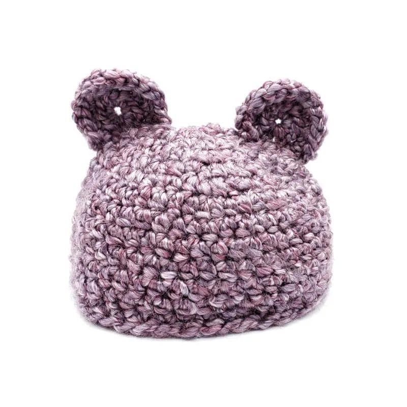 Hat - Toddler - Bear (Light Pink Purple) by Scary White Girl
