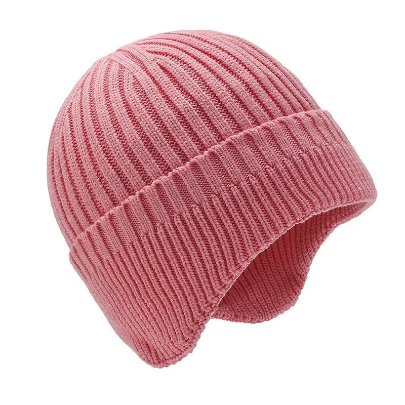 Hats Men's Autumn and Winter Woolen Hats Plush Thickened Knit Hats Korean Fashion Earmuffs Headcap Cold proof Warm Cap