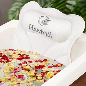 Hawbath Ultra-Soft Bath Pillow With 6 Suction Cups
