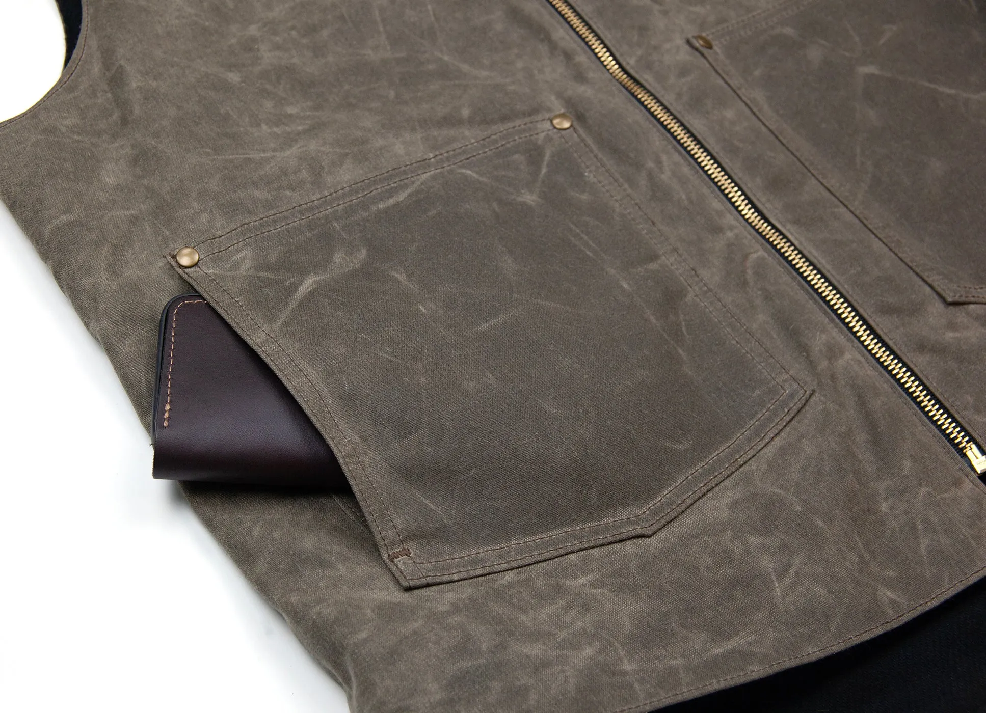 Hawthorne Vest - Havana Waxed Canvas