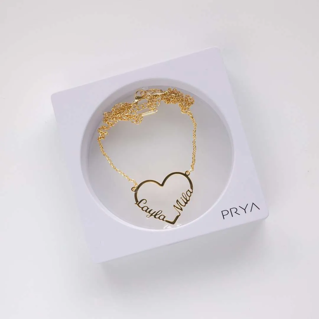 Heart Double Name Necklace