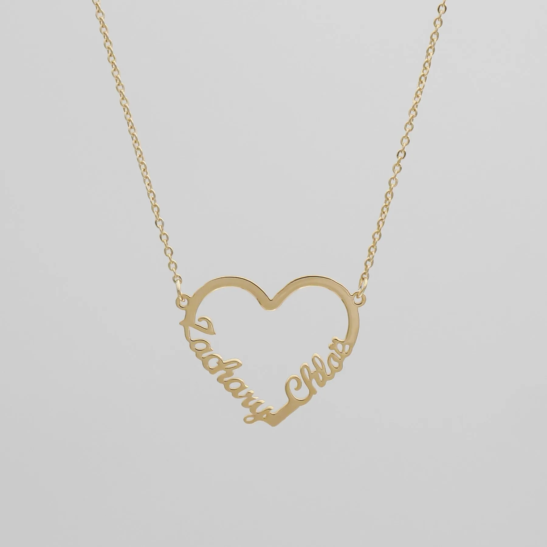 Heart Double Name Necklace