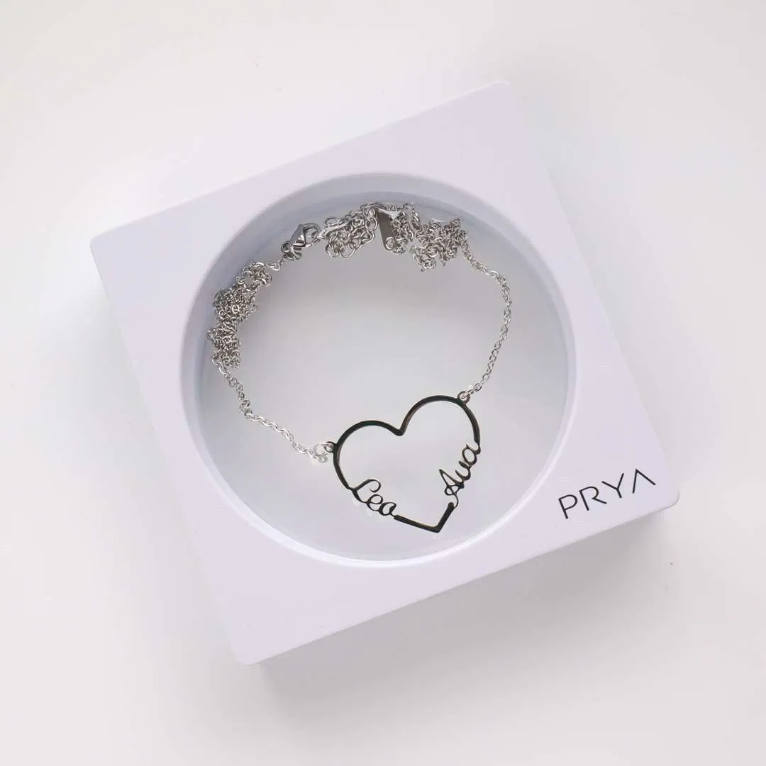 Heart Double Name Necklace